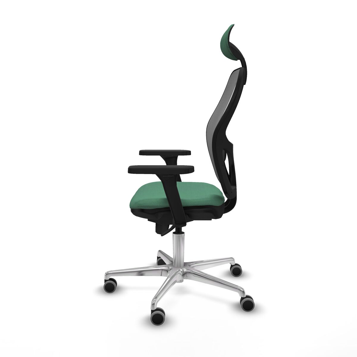 Silla de Oficina con Cabecero Piqueras y Crespo 3D086G1 Verde Esmeralda