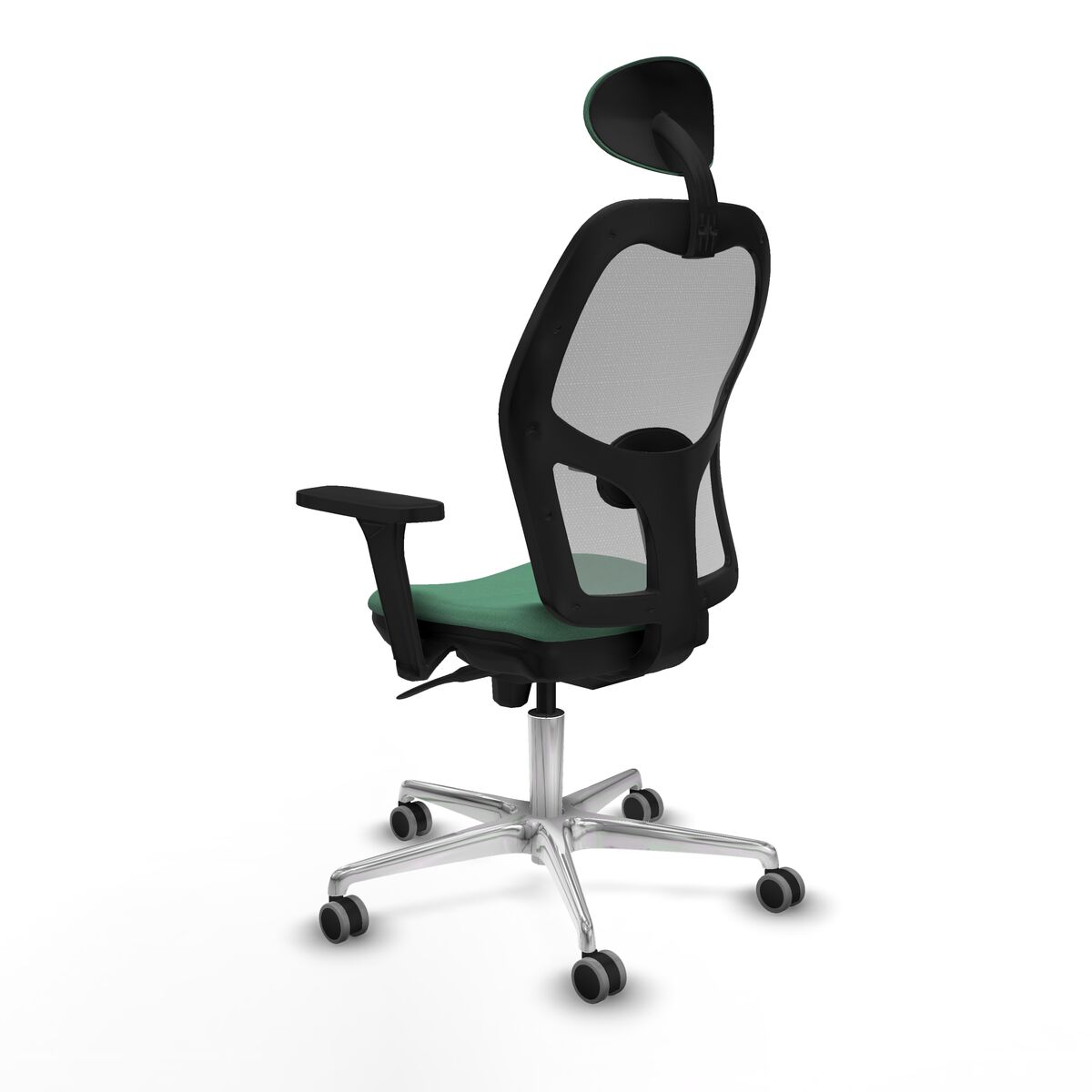 Silla de Oficina con Cabecero Piqueras y Crespo 3D086G1 Verde Esmeralda