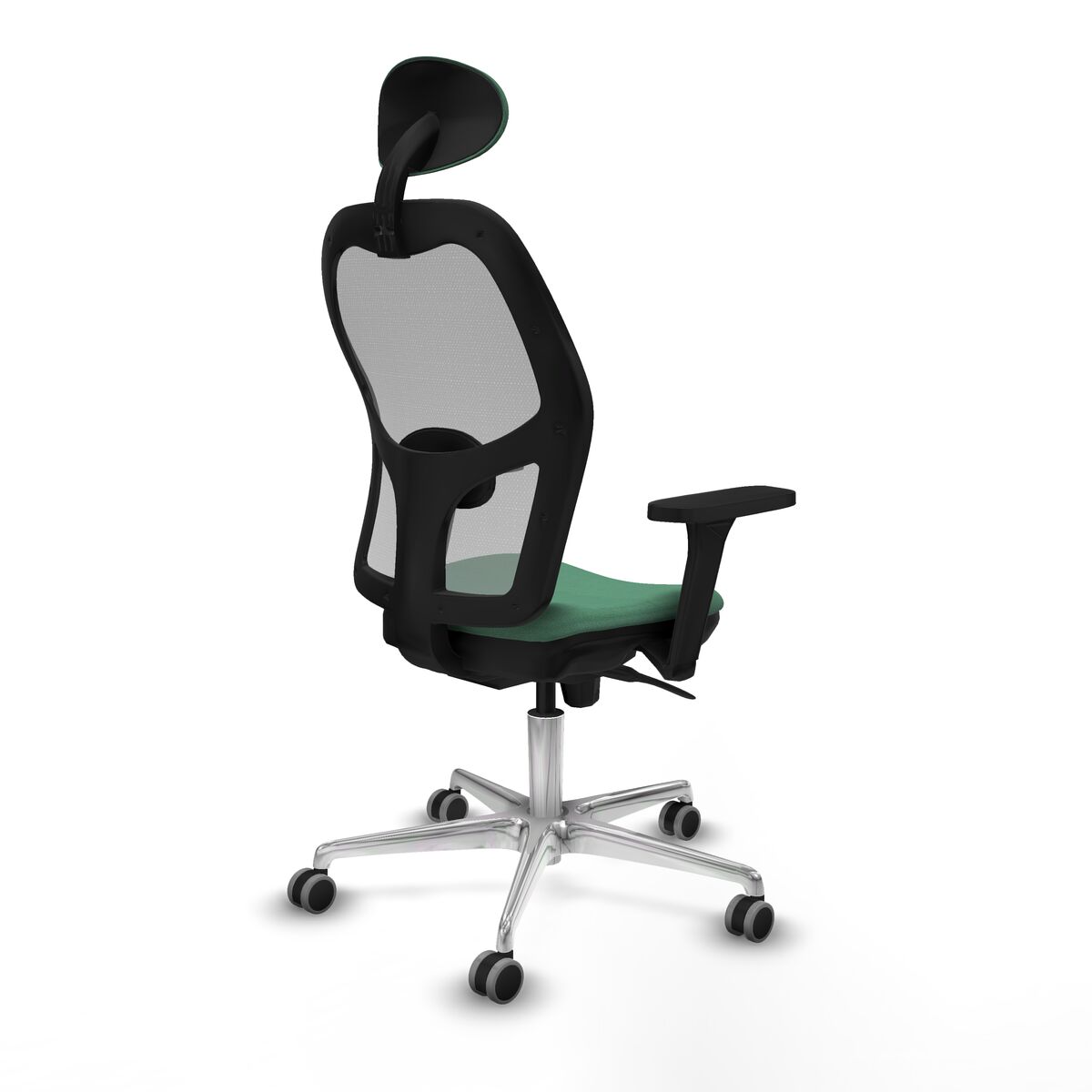 Silla de Oficina con Cabecero Piqueras y Crespo 3D086G1 Verde Esmeralda