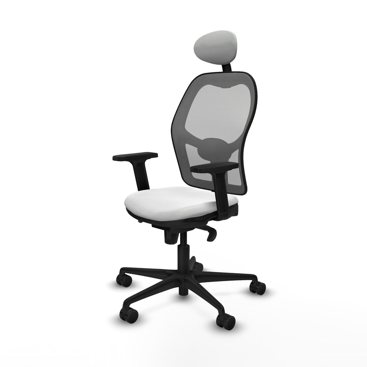 Silla de Oficina con Cabecero Piqueras y Crespo 2D036N1 Blanco