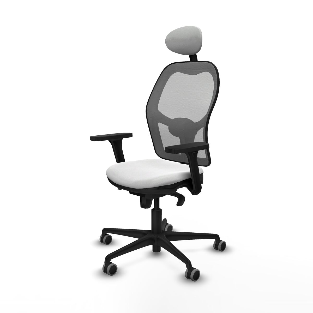 Silla de Oficina con Cabecero Piqueras y Crespo 3D036G1 Blanco