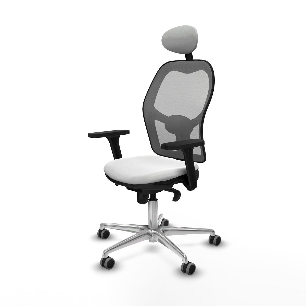 Silla de Oficina con Cabecero Piqueras y Crespo 3D086G1 Blanco