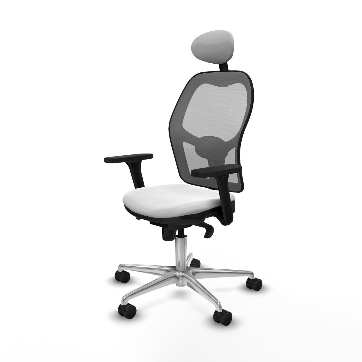 Silla de Oficina con Cabecero Piqueras y Crespo 3D086N1 Blanco