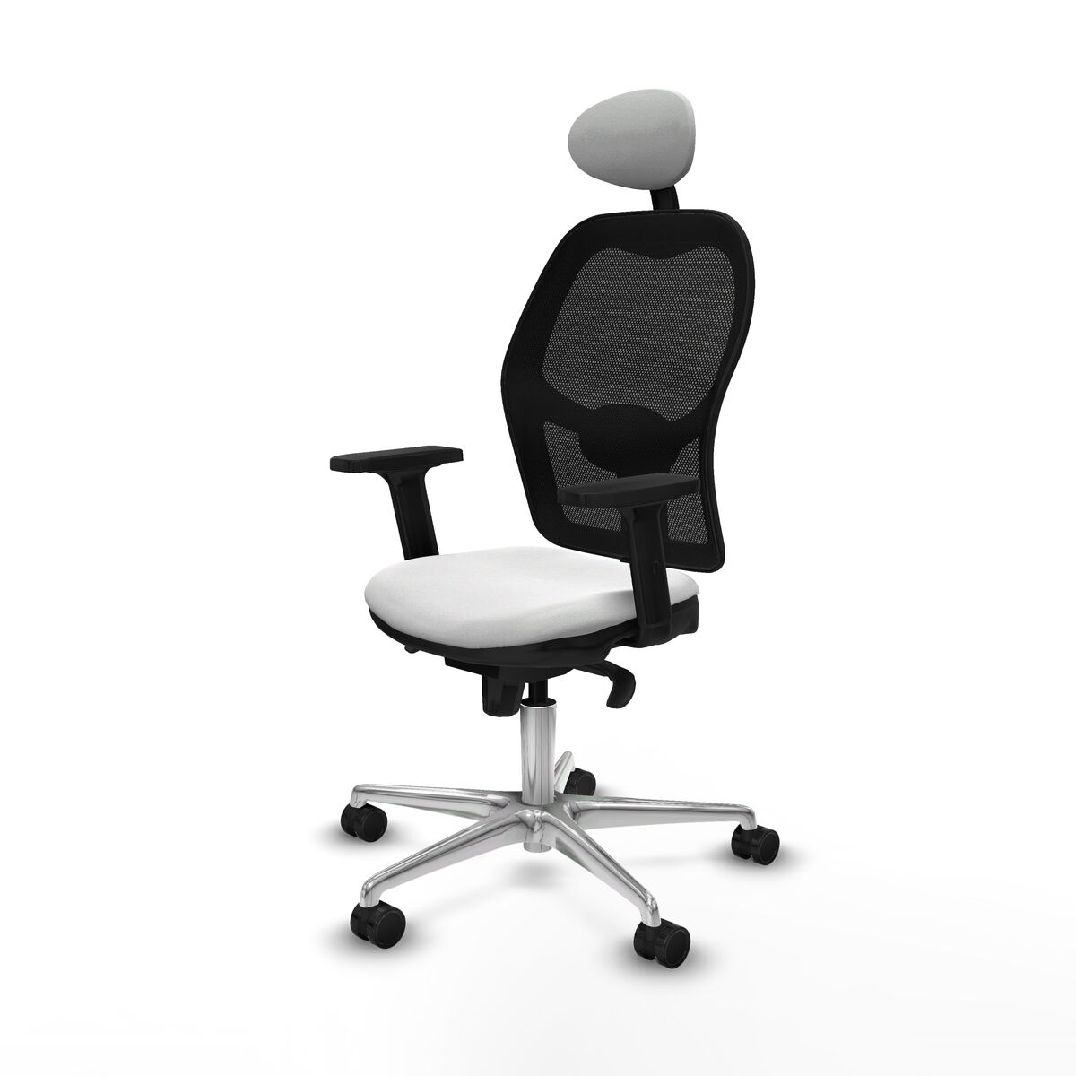 Silla de Oficina con Cabecero Piqueras y Crespo 2D086N1 Blanco