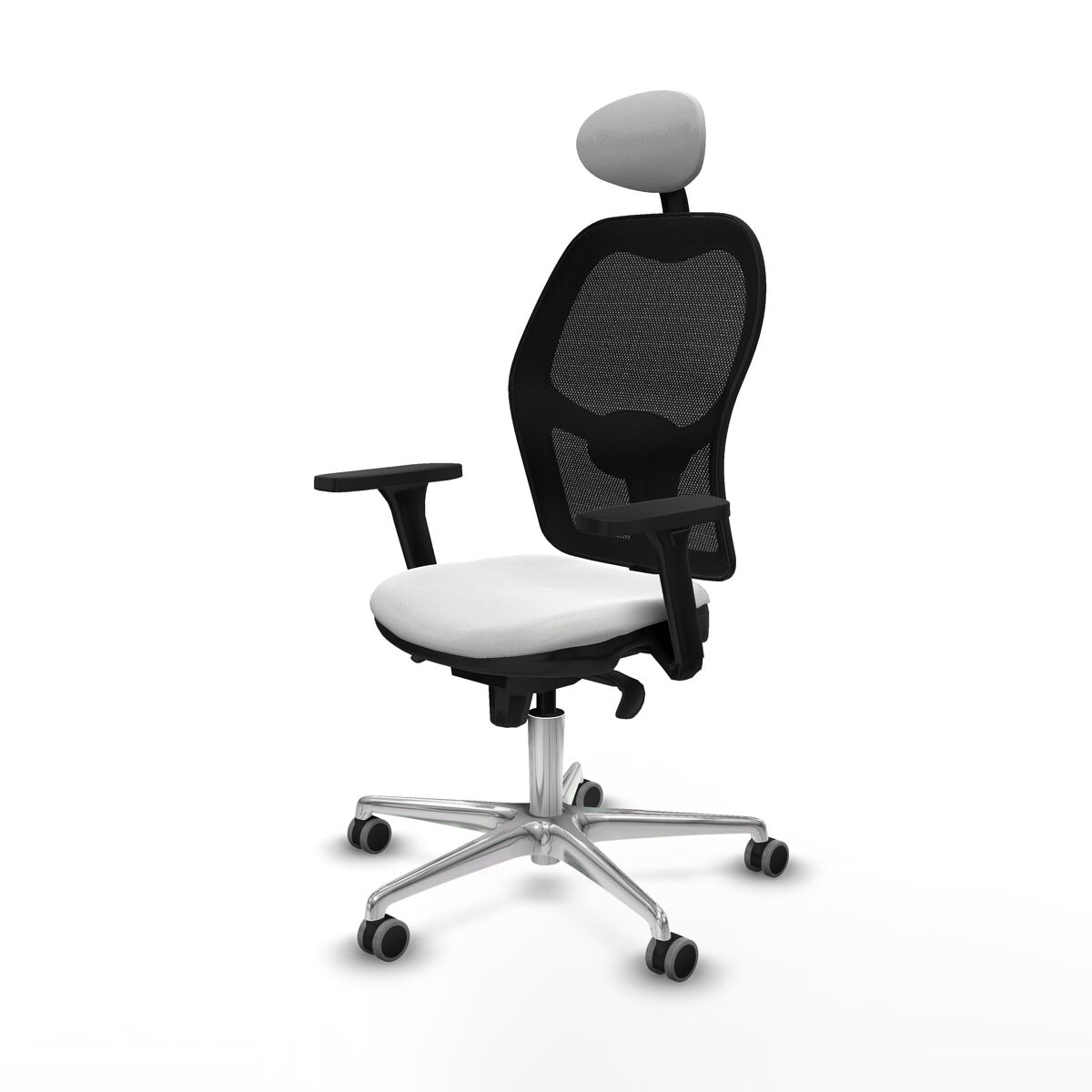 Silla de Oficina con Cabecero Piqueras y Crespo 3D086G1 Blanco