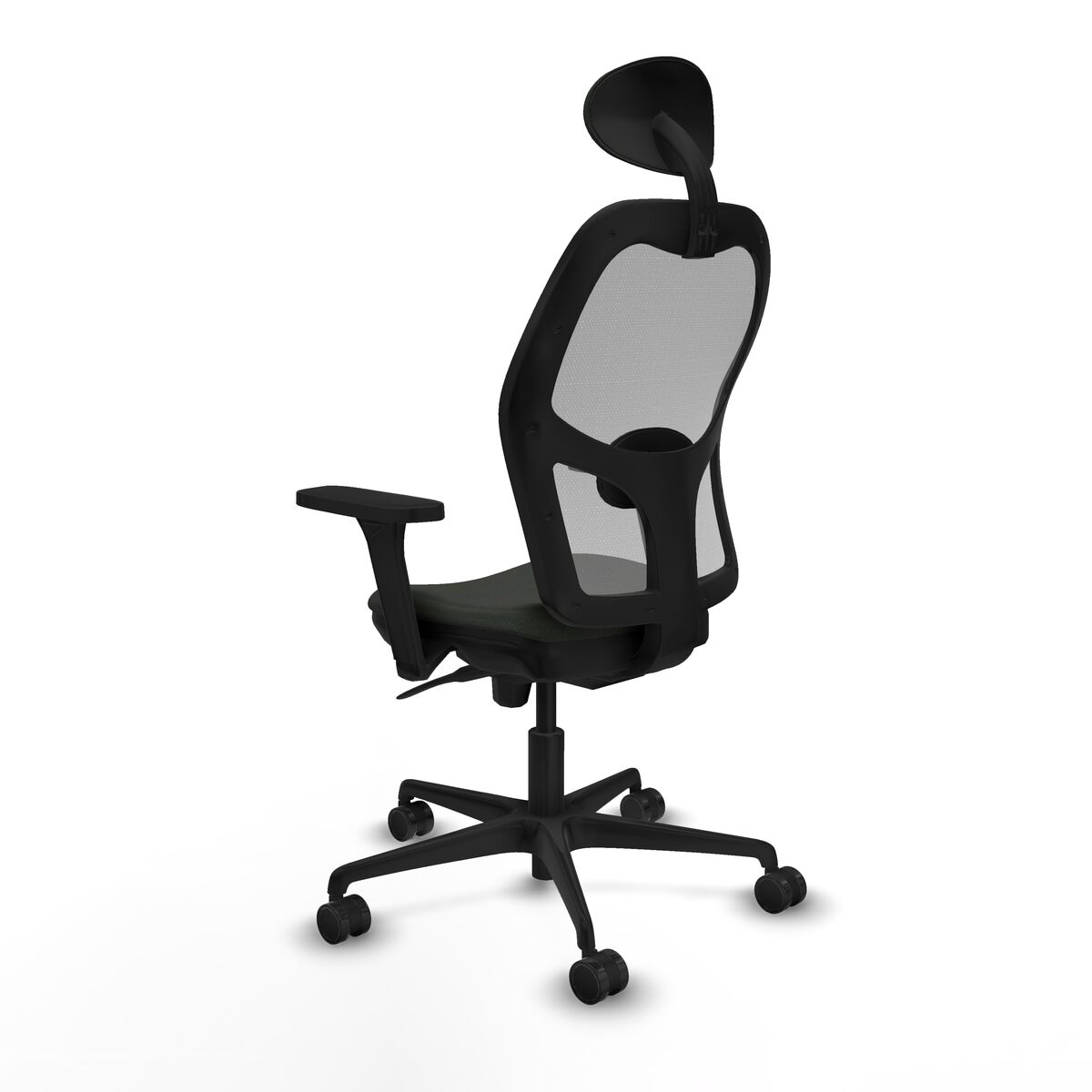 Silla de Oficina con Cabecero Piqueras y Crespo 3D036N1 Negro