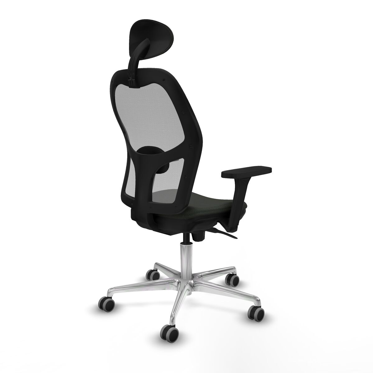 Silla de Oficina con Cabecero Piqueras y Crespo 3D086G1 Negro