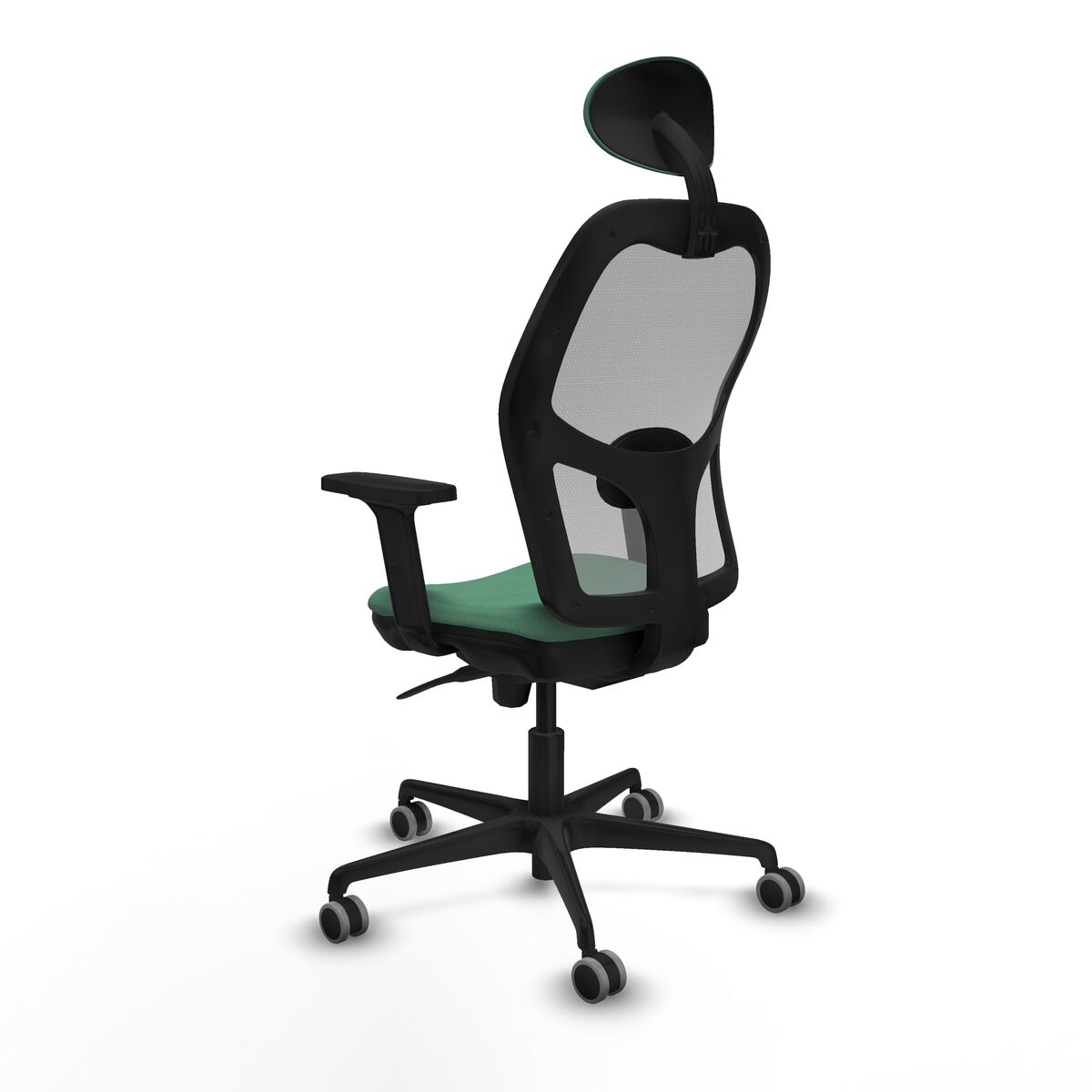 Silla de Oficina con Cabecero Piqueras y Crespo 2D036G1 Verde Esmeralda