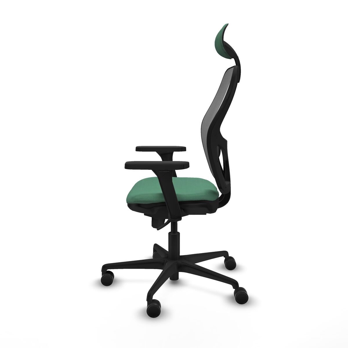 Silla de Oficina con Cabecero Piqueras y Crespo 3D036N1 Verde Esmeralda