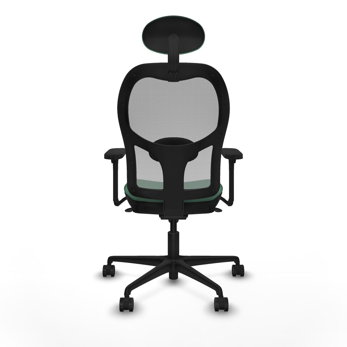 Silla de Oficina con Cabecero Piqueras y Crespo 3D036N1 Verde Esmeralda