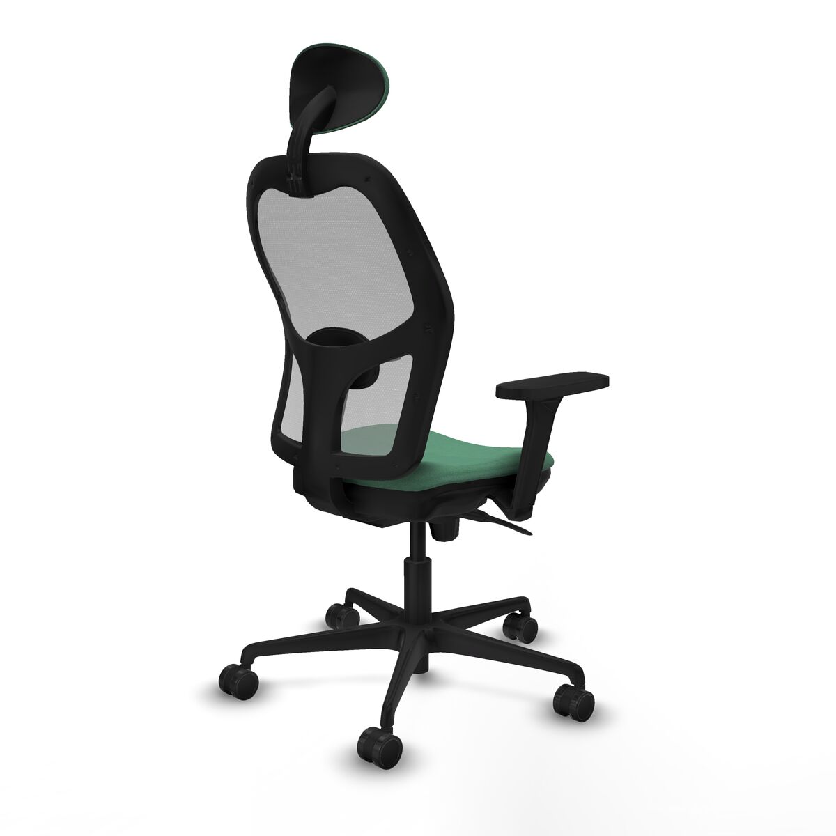 Silla de Oficina con Cabecero Piqueras y Crespo 3D036N1 Verde Esmeralda