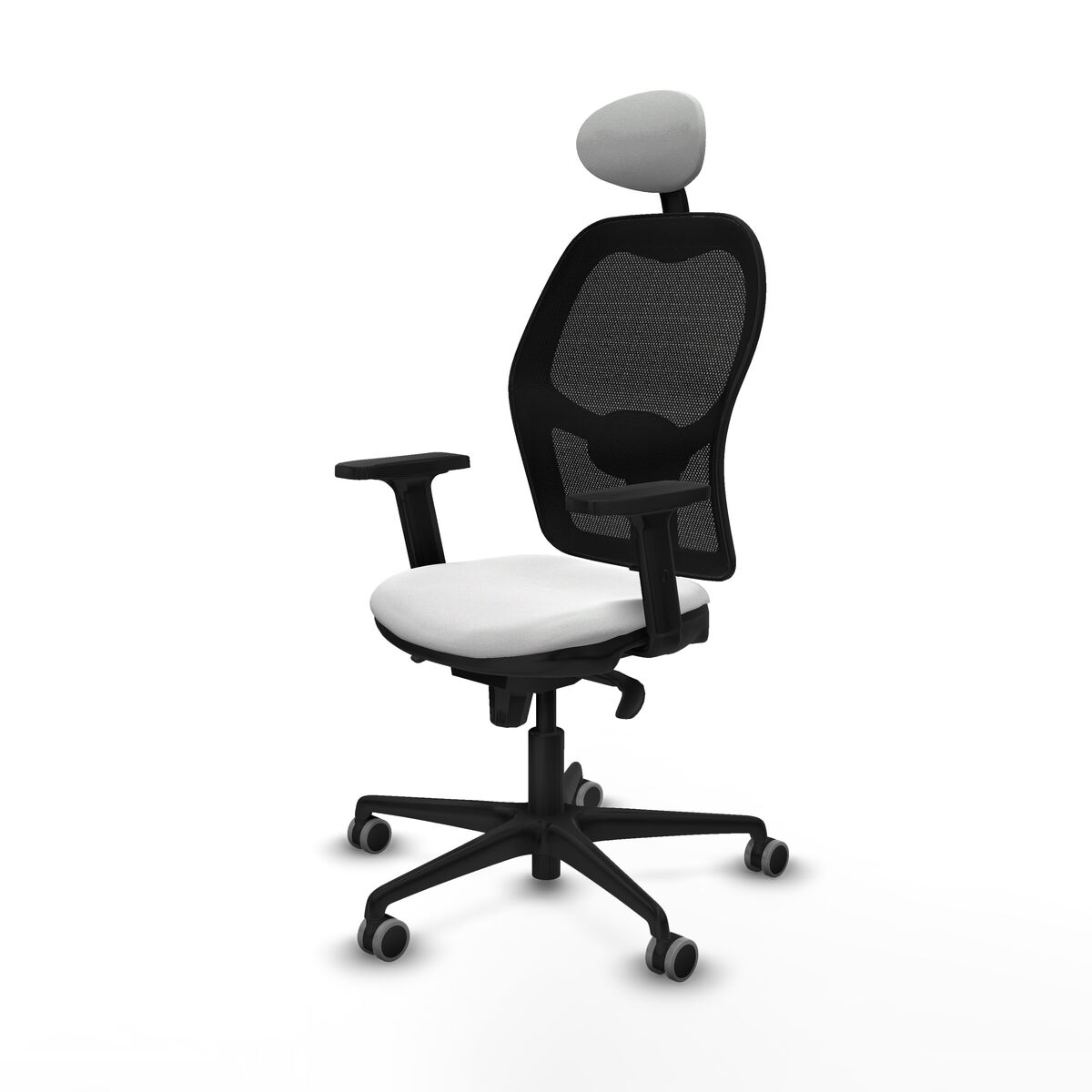 Silla de Oficina con Cabecero Piqueras y Crespo 2D036G1 Blanco