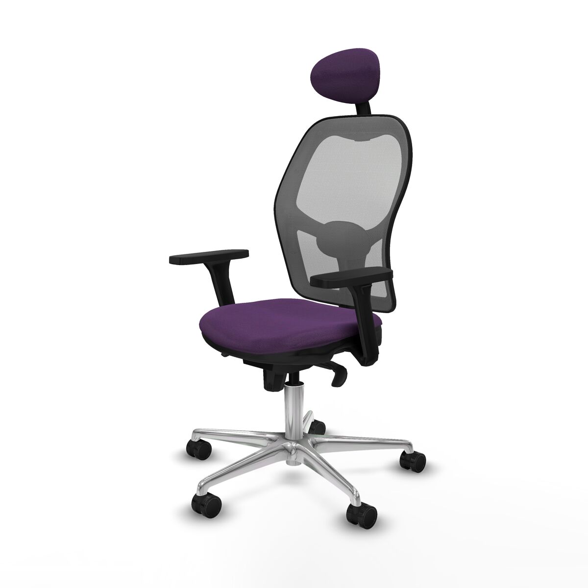 Silla de Oficina con Cabecero Piqueras y Crespo 3D086N1 Morado