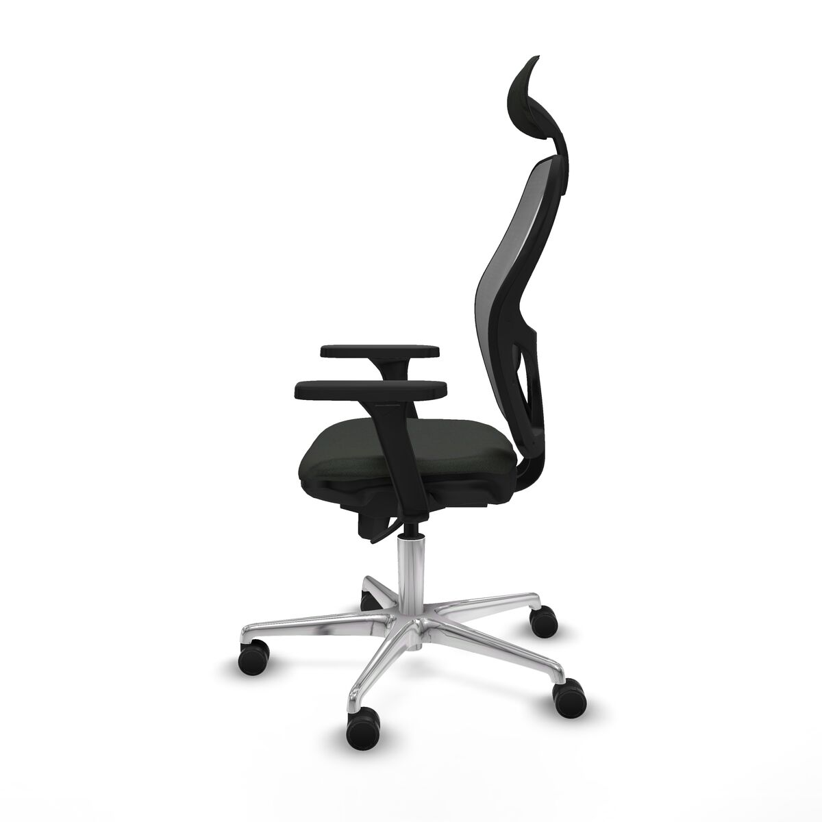 Silla de Oficina con Cabecero Piqueras y Crespo 3D086N1 Negro