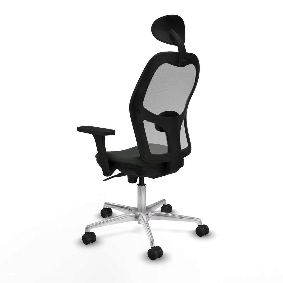 Silla de Oficina con Cabecero Piqueras y Crespo 3D086N1 Negro