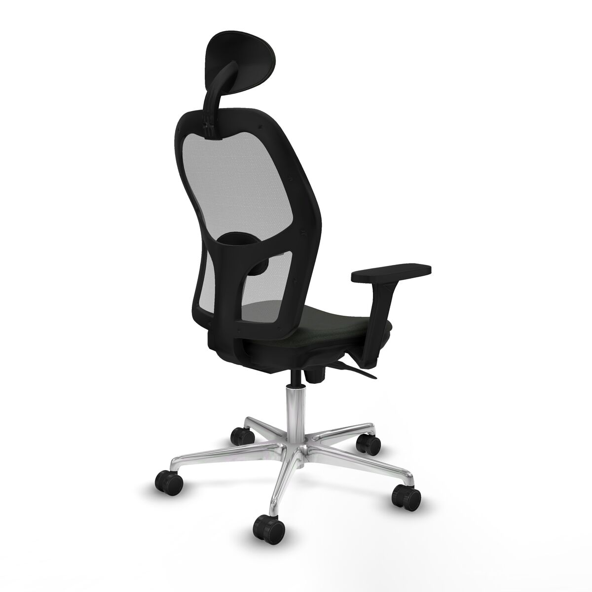 Silla de Oficina con Cabecero Piqueras y Crespo 3D086N1 Negro