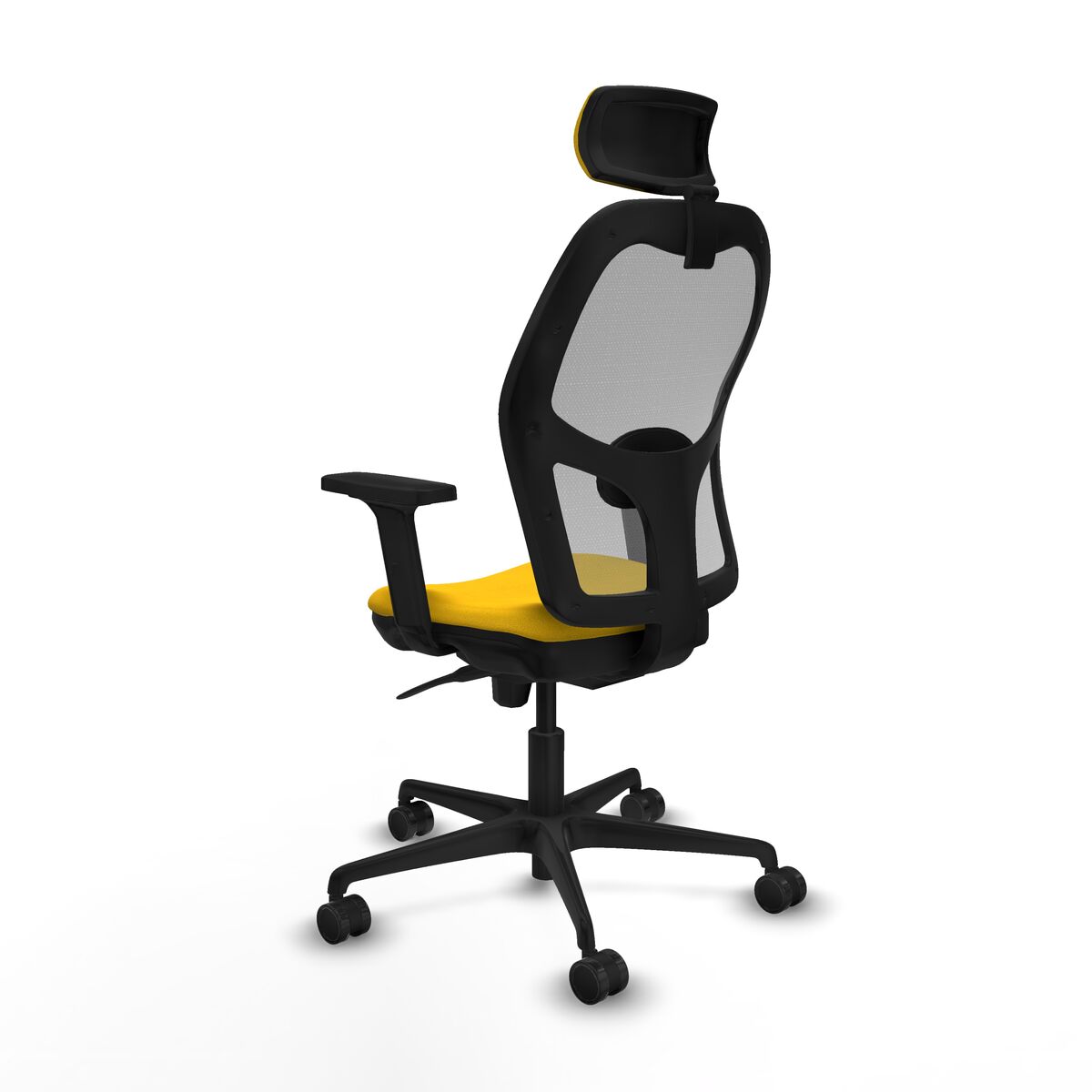 Silla de Oficina con Cabecero Piqueras y Crespo 2D036N2 Amarillo