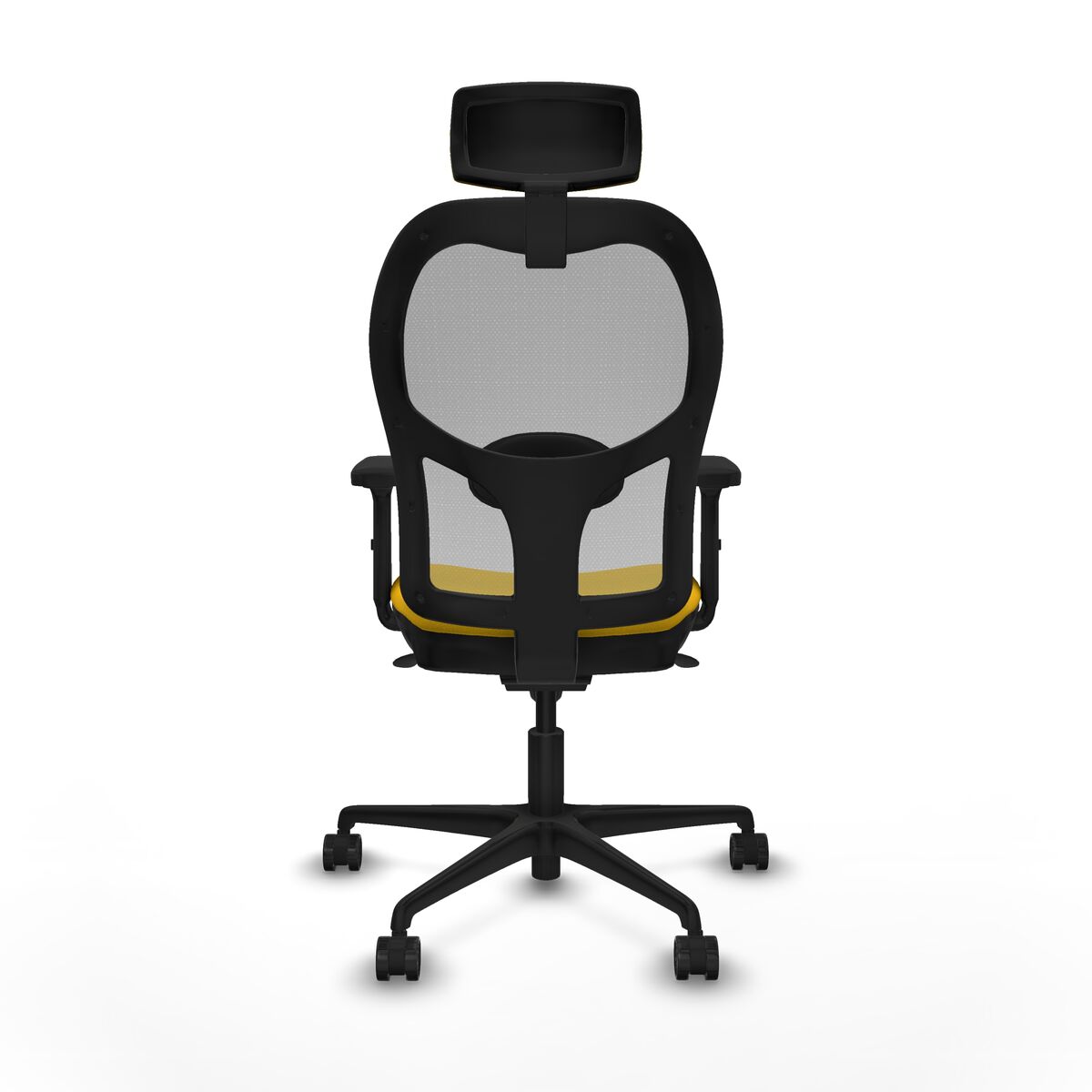 Silla de Oficina con Cabecero Piqueras y Crespo 2D036N2 Amarillo