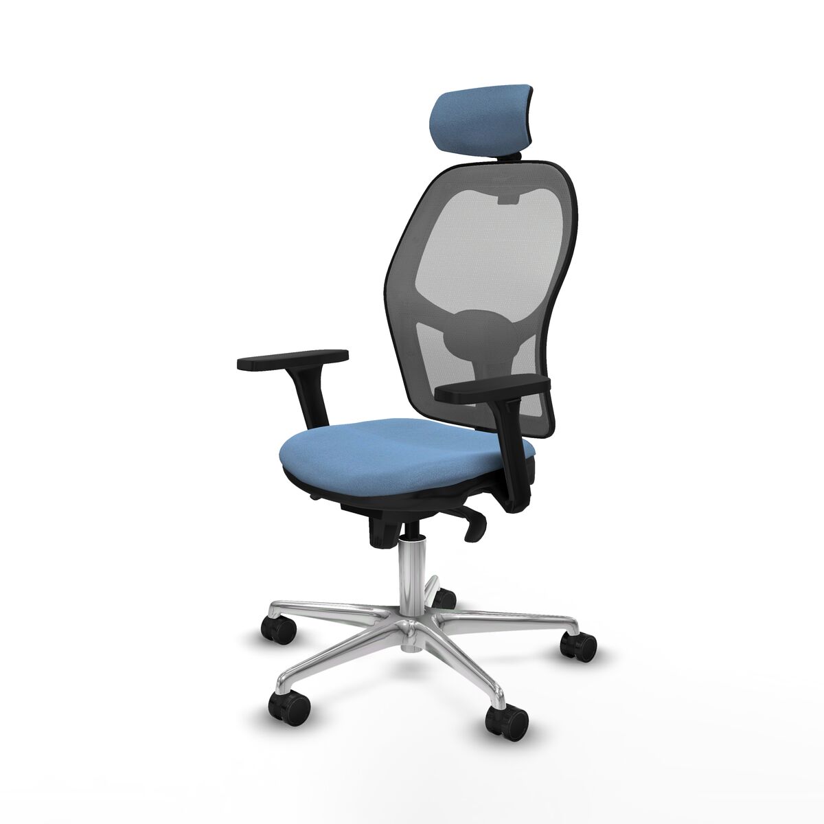 Silla de Oficina con Cabecero Piqueras y Crespo 3D086N2 Azul cielo