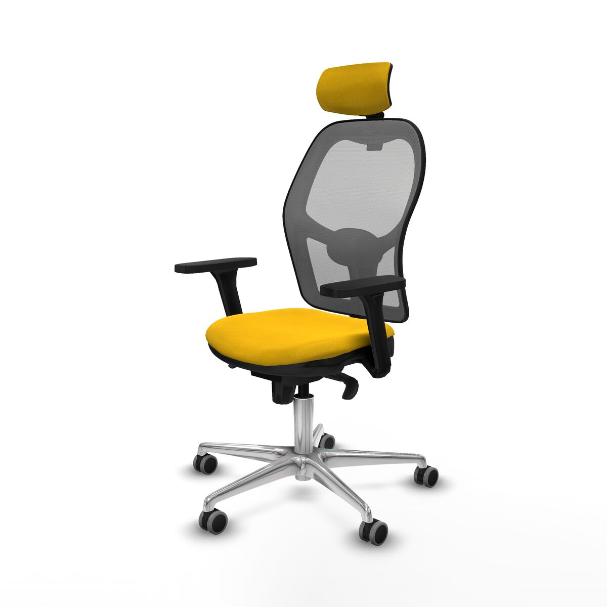 Silla de Oficina con Cabecero Piqueras y Crespo 3D086G2 Amarillo