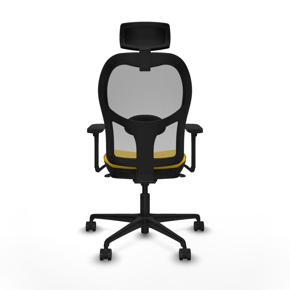 Silla de Oficina con Cabecero Piqueras y Crespo 3D036N2 Amarillo