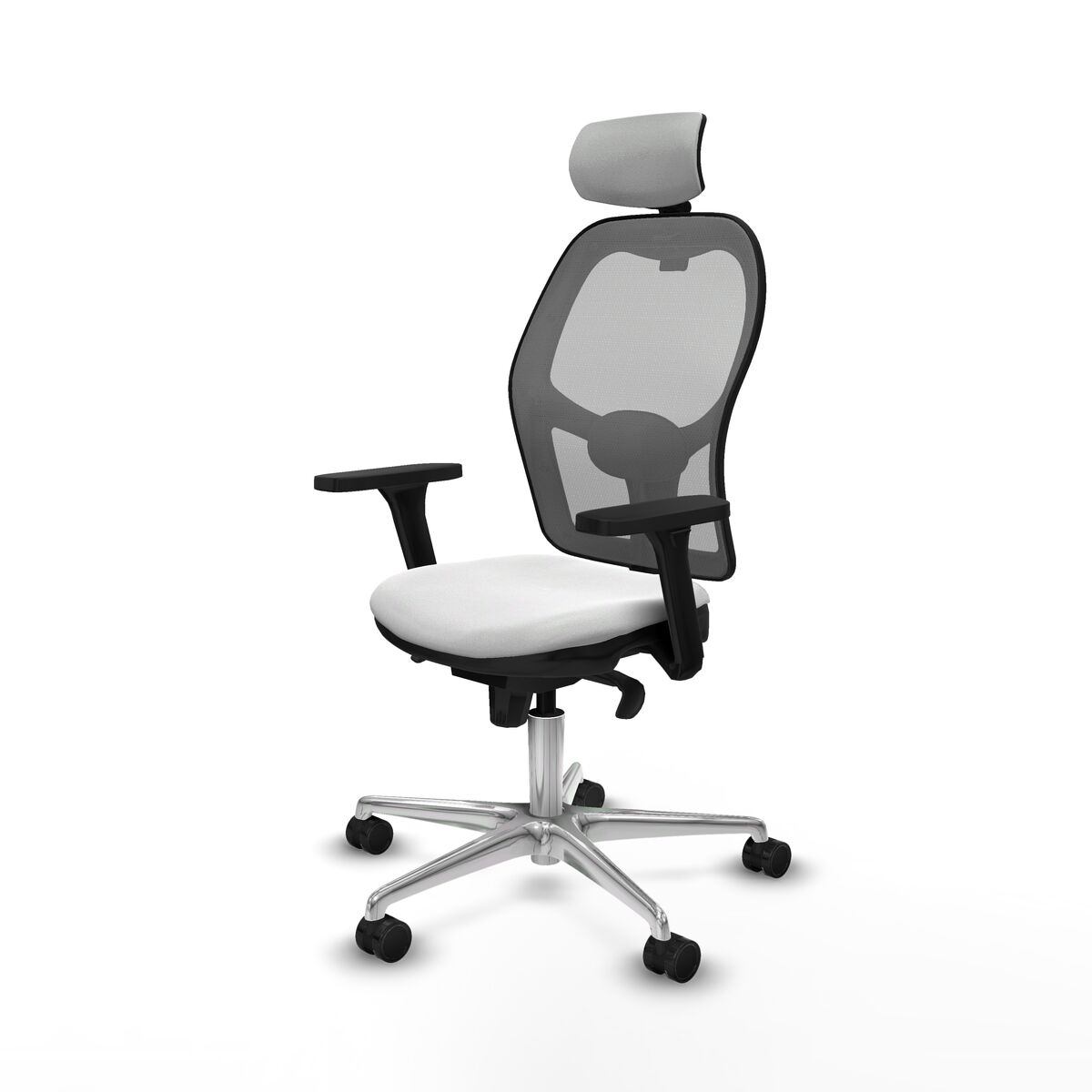 Silla de Oficina con Cabecero Piqueras y Crespo 3D086N2 Blanco