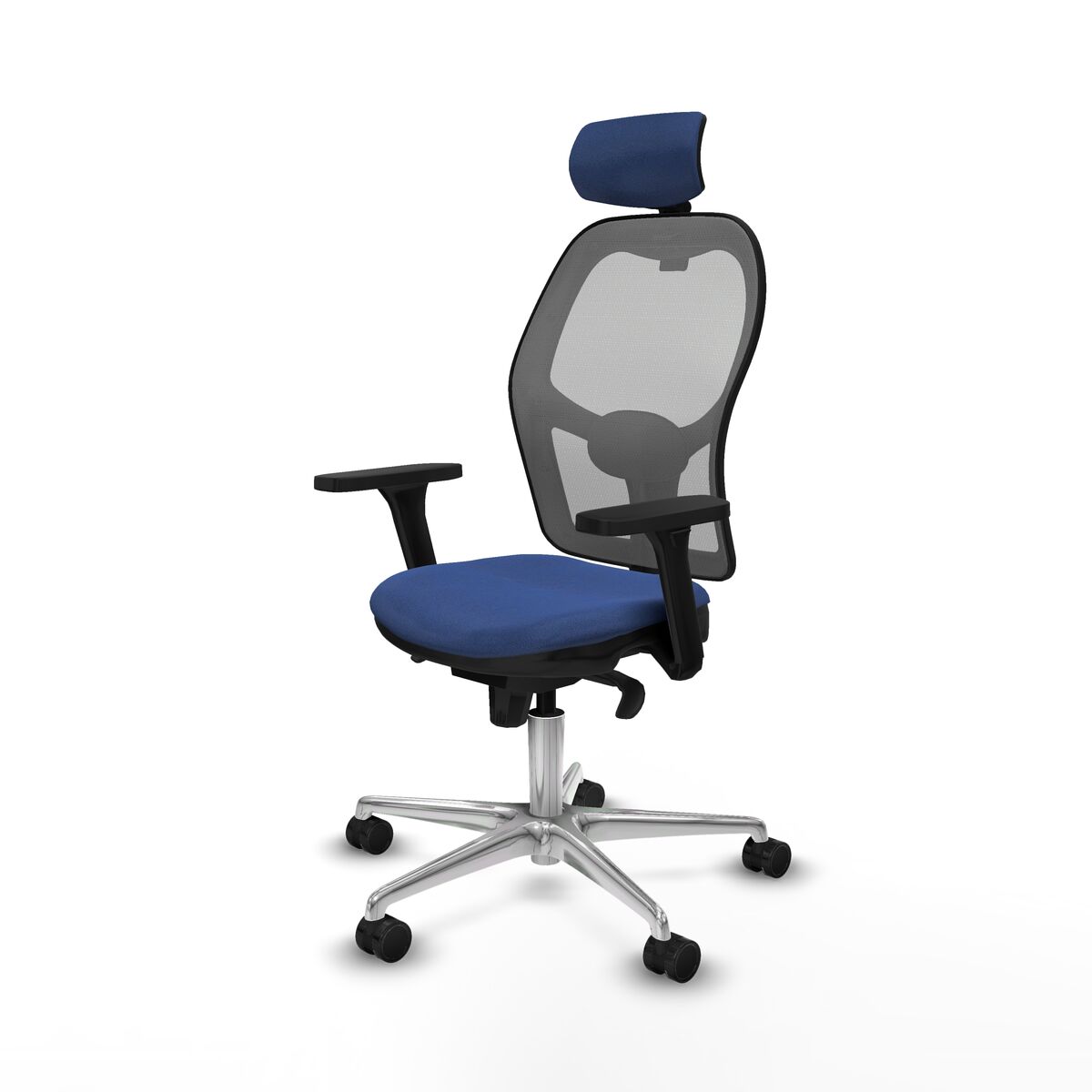 Silla de Oficina con Cabecero Piqueras y Crespo 3D086N2 Azul marino