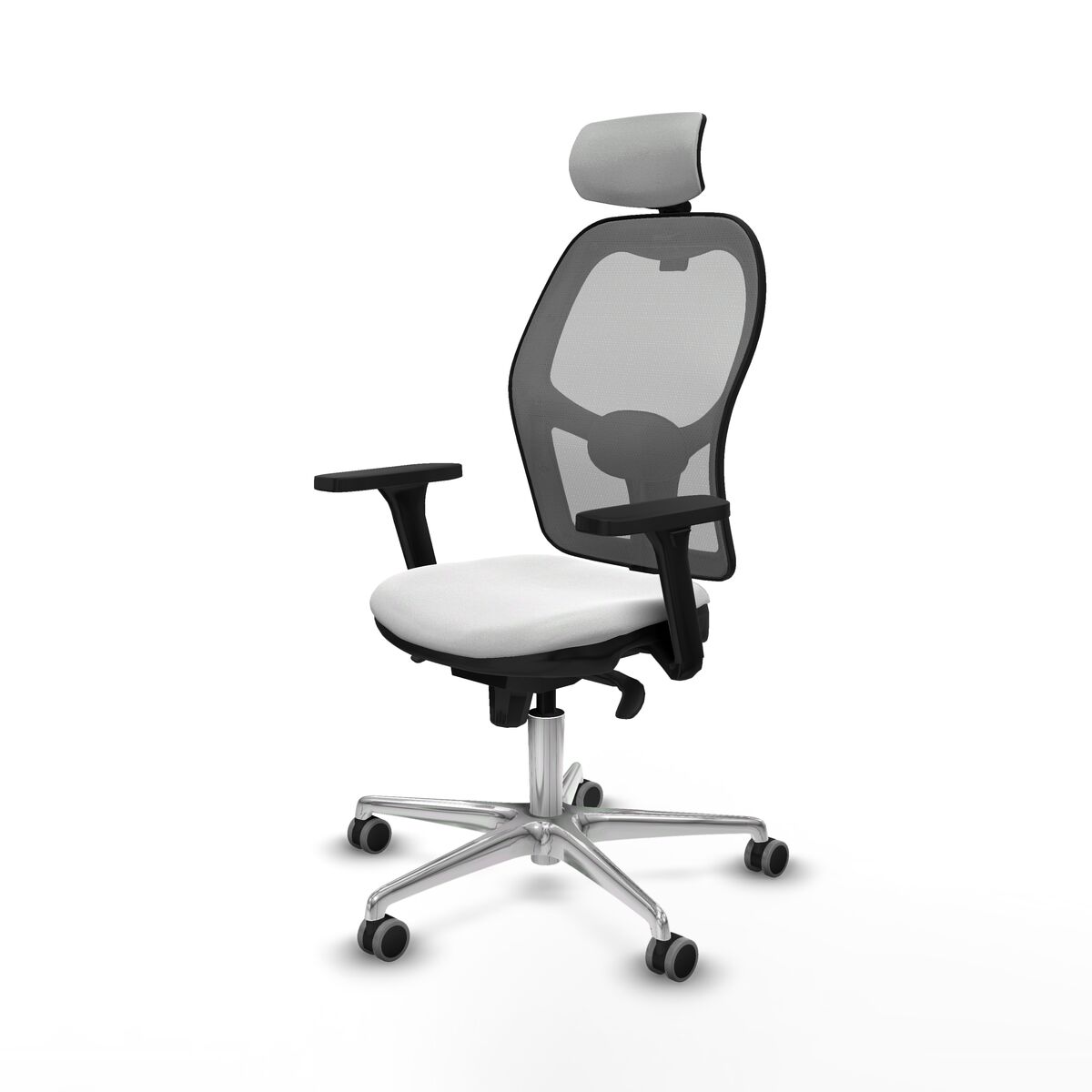 Silla de Oficina con Cabecero Piqueras y Crespo 3D086G2 Blanco