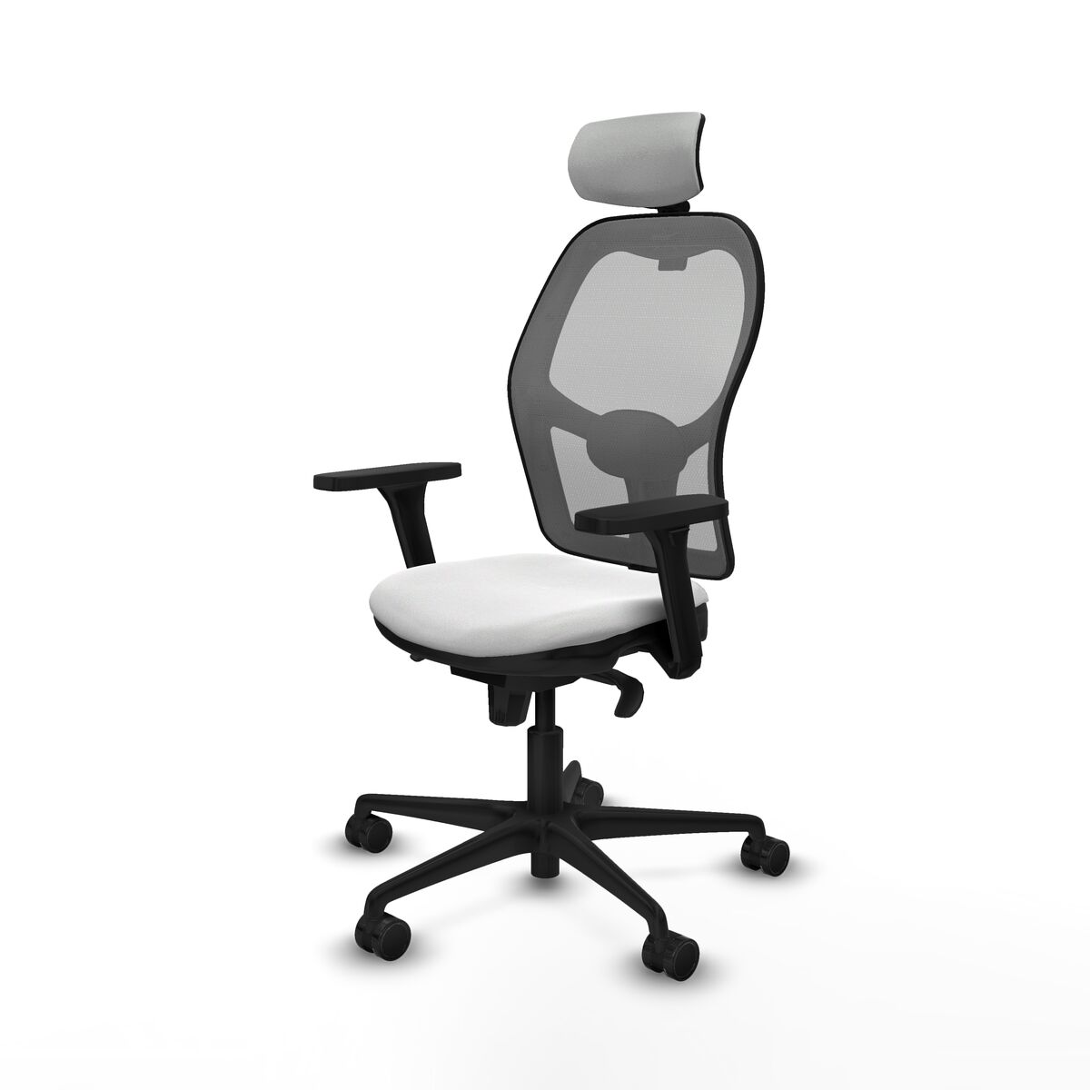 Silla de Oficina con Cabecero Piqueras y Crespo 3D036N2 Blanco