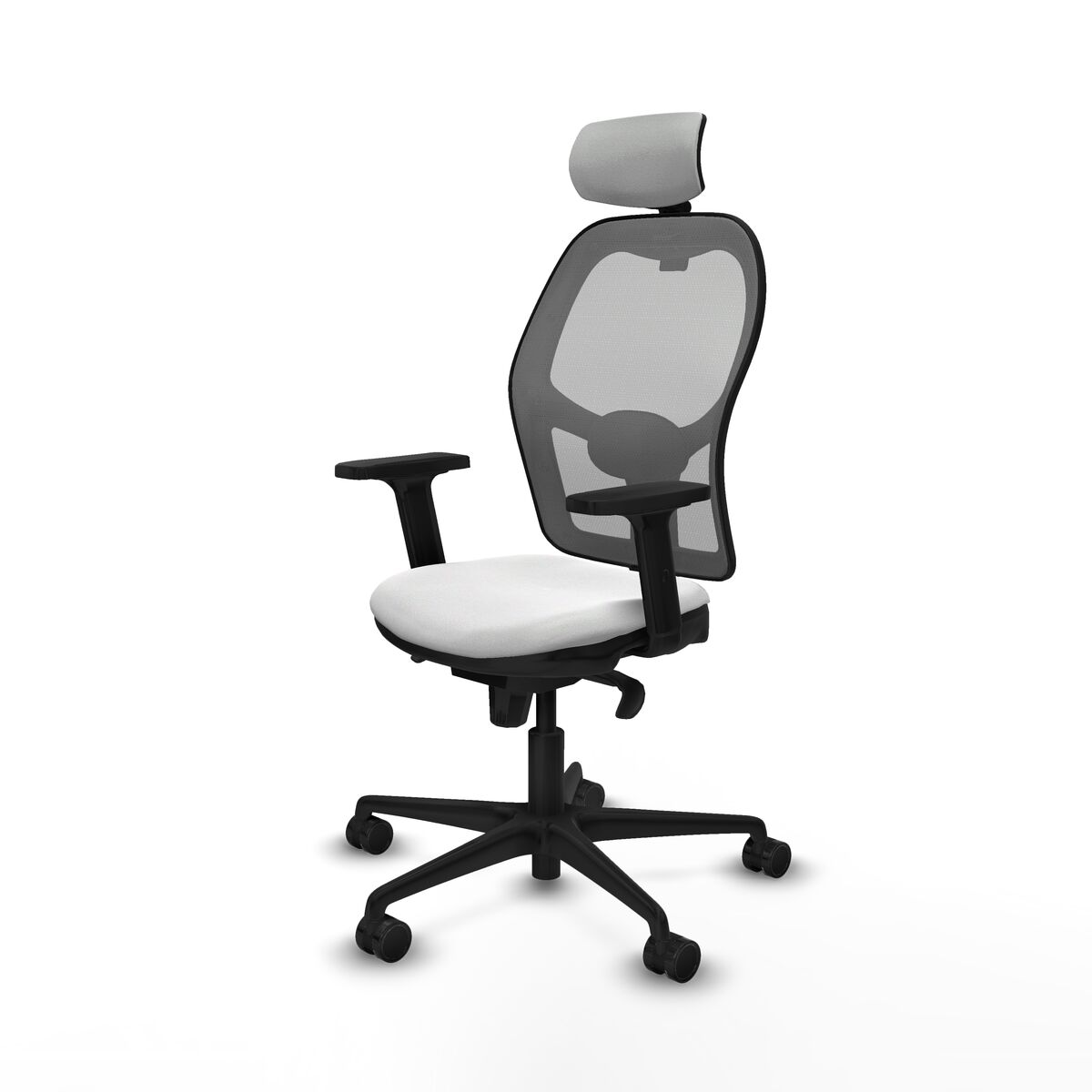 Silla de Oficina con Cabecero Piqueras y Crespo 2D036N2 Blanco