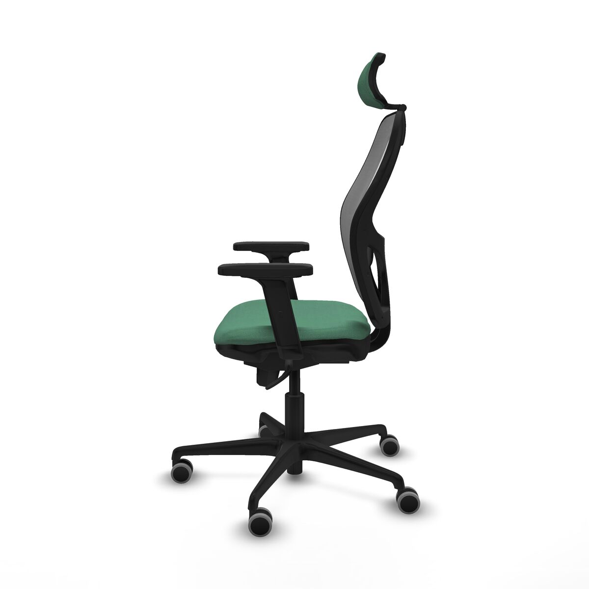 Silla de Oficina con Cabecero Piqueras y Crespo 2D036G2 Verde Esmeralda