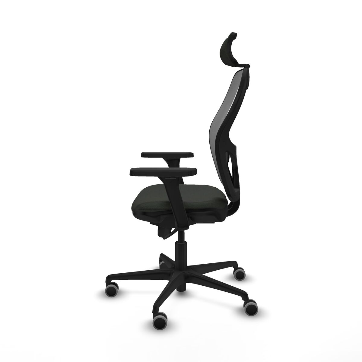 Silla de Oficina con Cabecero Piqueras y Crespo 3D036G2 Negro