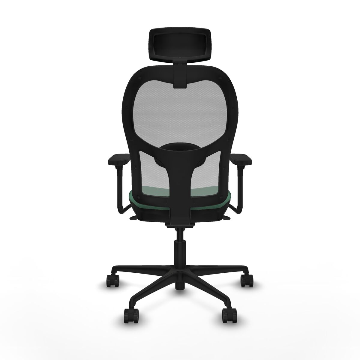 Silla de Oficina con Cabecero Piqueras y Crespo 3D036N2 Verde Esmeralda