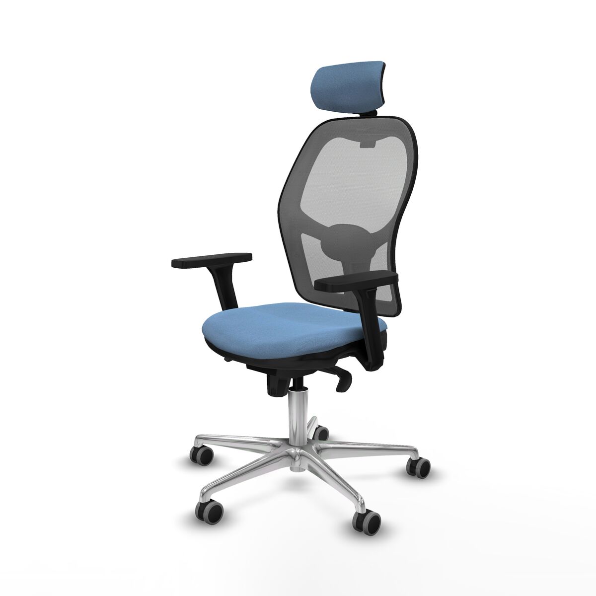Silla de Oficina con Cabecero Piqueras y Crespo 3D086G2 Azul cielo