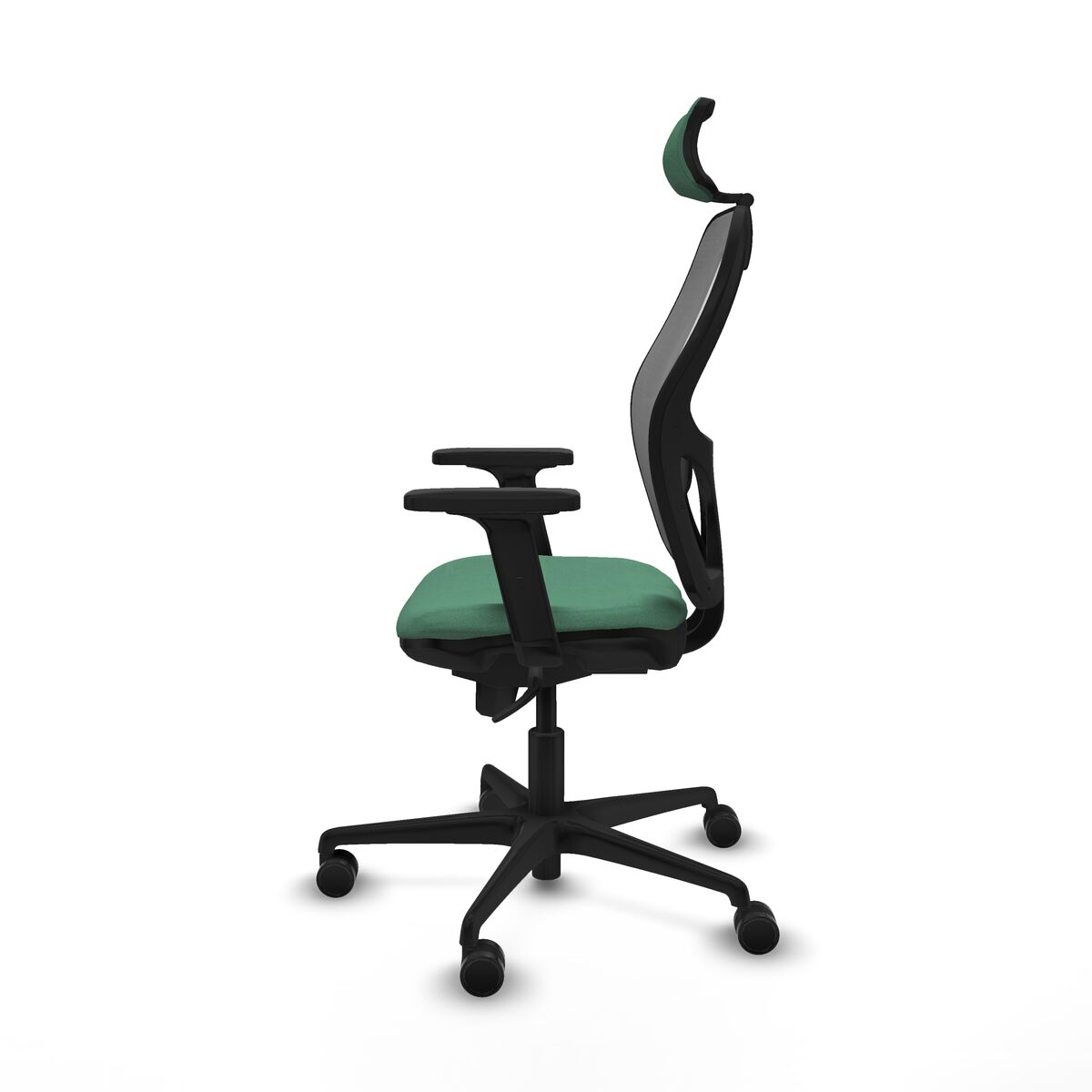 Silla de Oficina con Cabecero Piqueras y Crespo 2D036N2 Verde Esmeralda