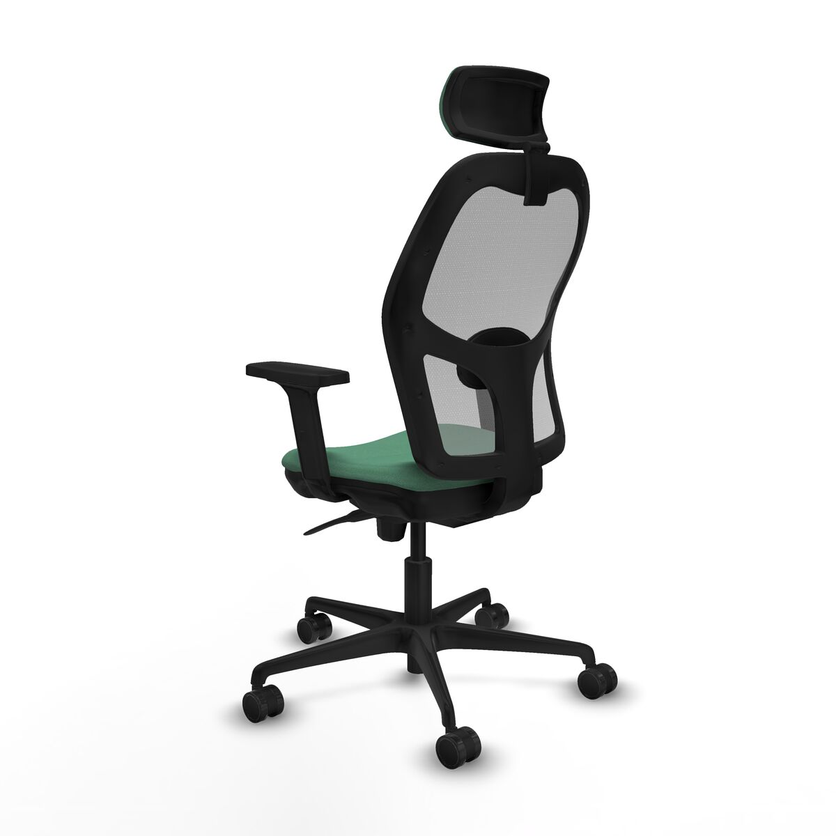 Silla de Oficina con Cabecero Piqueras y Crespo 2D036N2 Verde Esmeralda