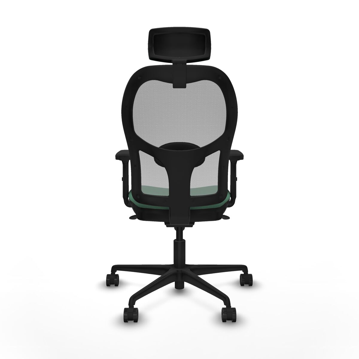 Silla de Oficina con Cabecero Piqueras y Crespo 2D036N2 Verde Esmeralda