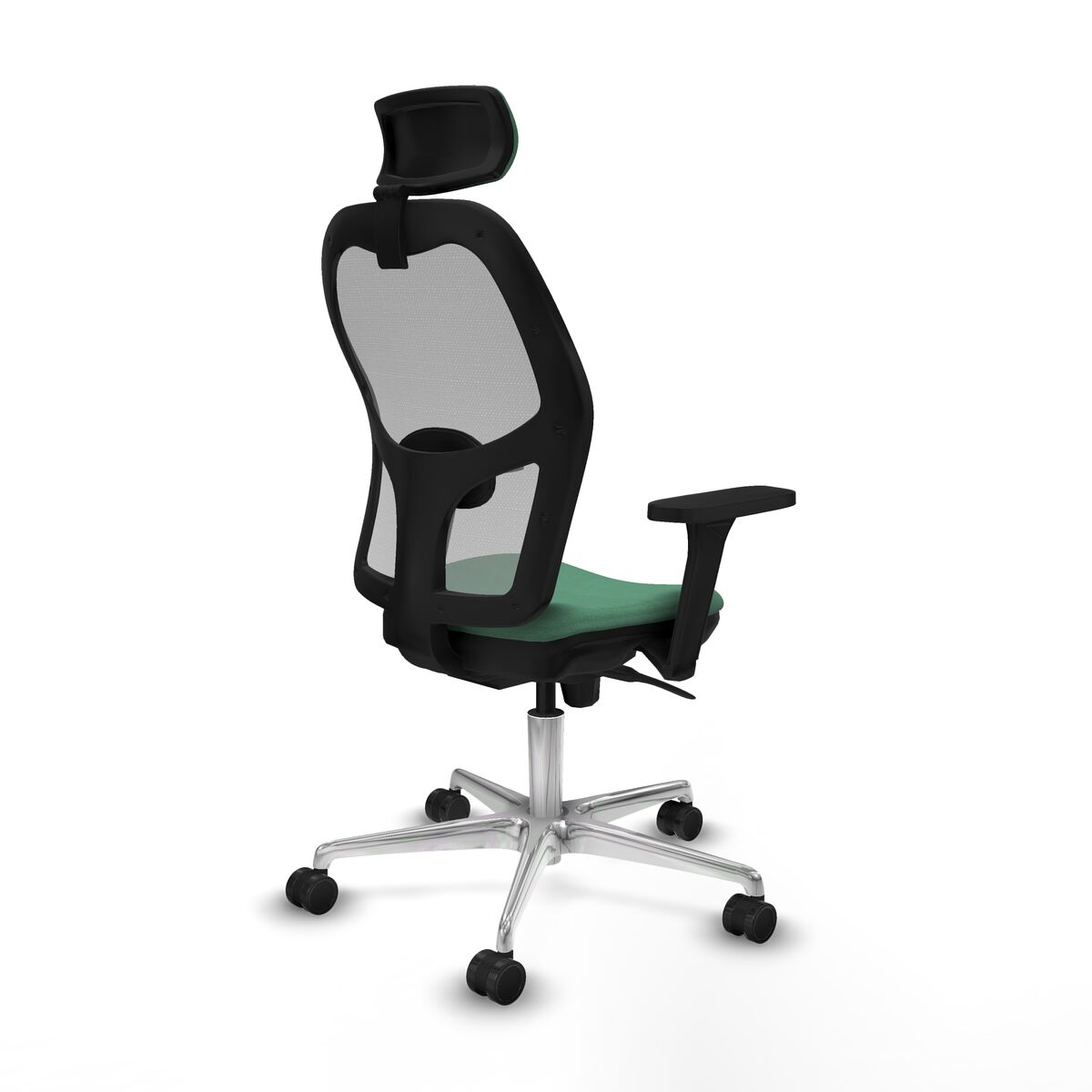 Silla de Oficina con Cabecero Piqueras y Crespo 3D086N2 Verde Esmeralda