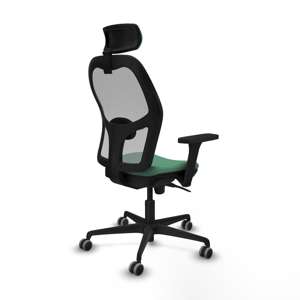 Silla de Oficina con Cabecero Piqueras y Crespo 3D036G2 Verde Esmeralda