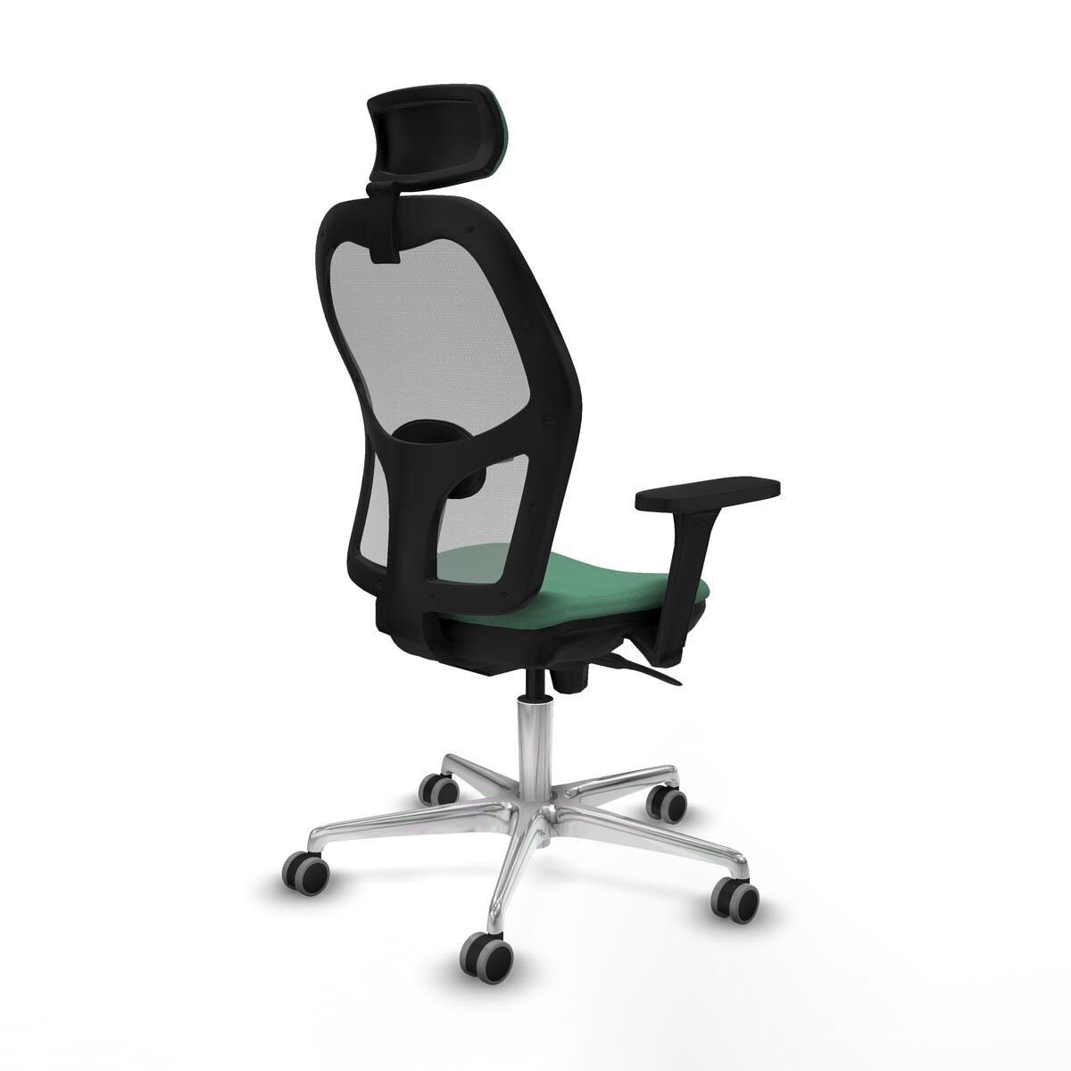 Silla de Oficina con Cabecero Piqueras y Crespo 3D086G2 Verde Esmeralda