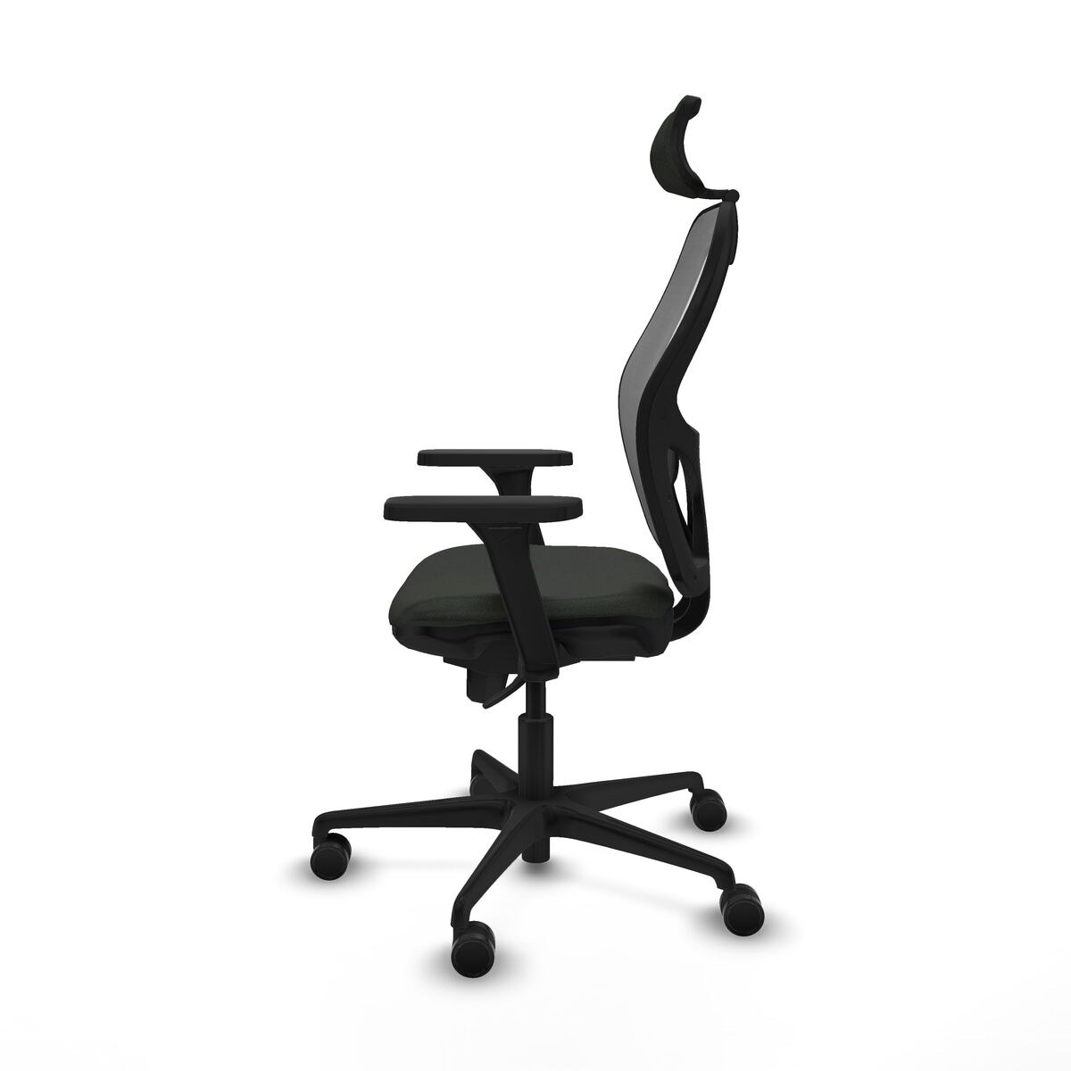 Silla de Oficina con Cabecero Piqueras y Crespo 3D036N2 Negro