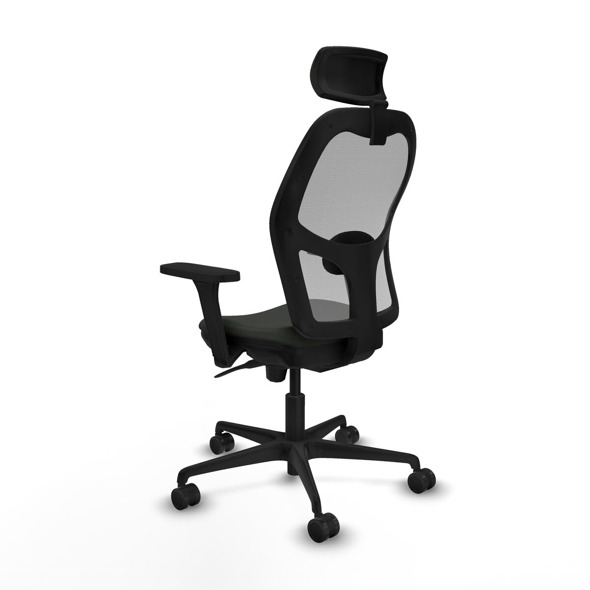 Silla de Oficina con Cabecero Piqueras y Crespo 3D036N2 Negro