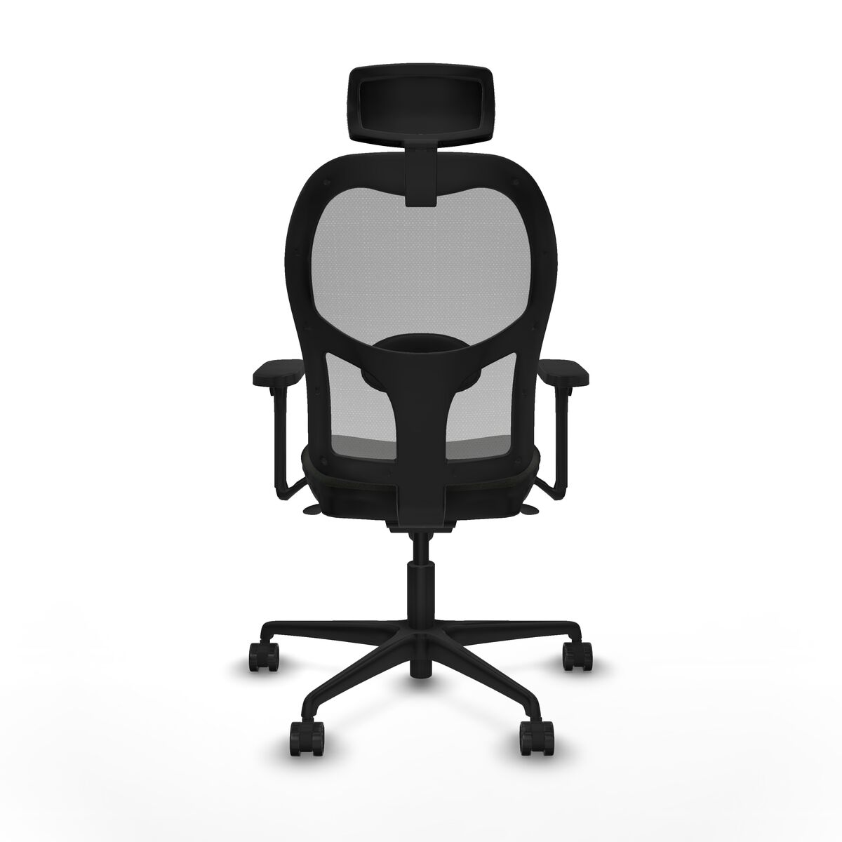 Silla de Oficina con Cabecero Piqueras y Crespo 3D036N2 Negro