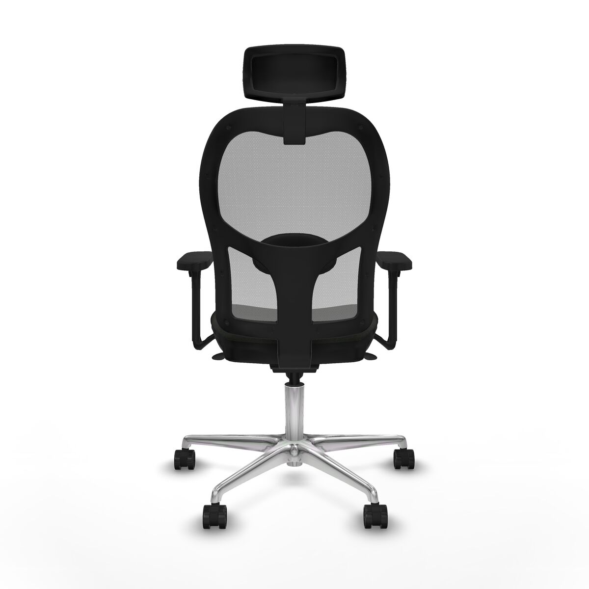 Silla de Oficina con Cabecero Piqueras y Crespo 3D086N2 Negro