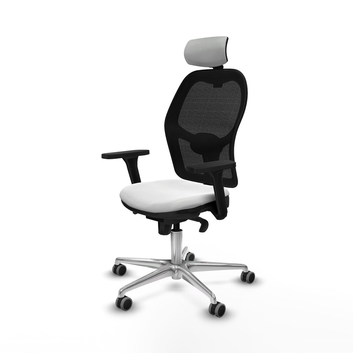 Silla de Oficina con Cabecero Piqueras y Crespo 3D086G2 Blanco