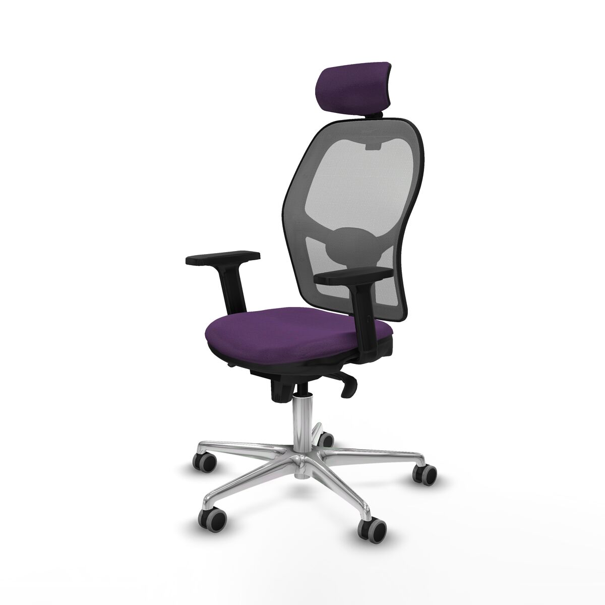 Silla de Oficina con Cabecero Piqueras y Crespo 2D086G2 Morado