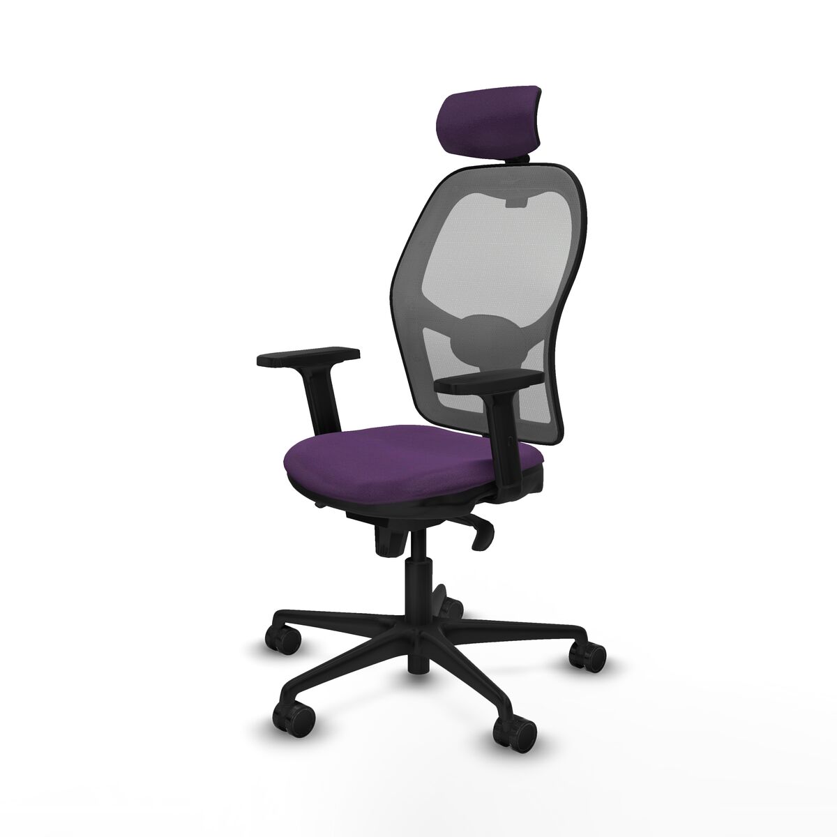 Silla de Oficina con Cabecero Piqueras y Crespo 2D036N2 Morado