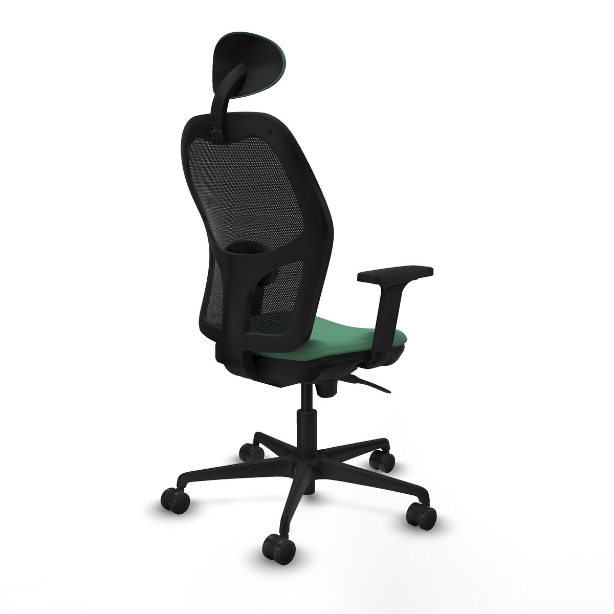 Silla de Oficina con Cabecero Piqueras y Crespo 2D036N1 Verde Esmeralda