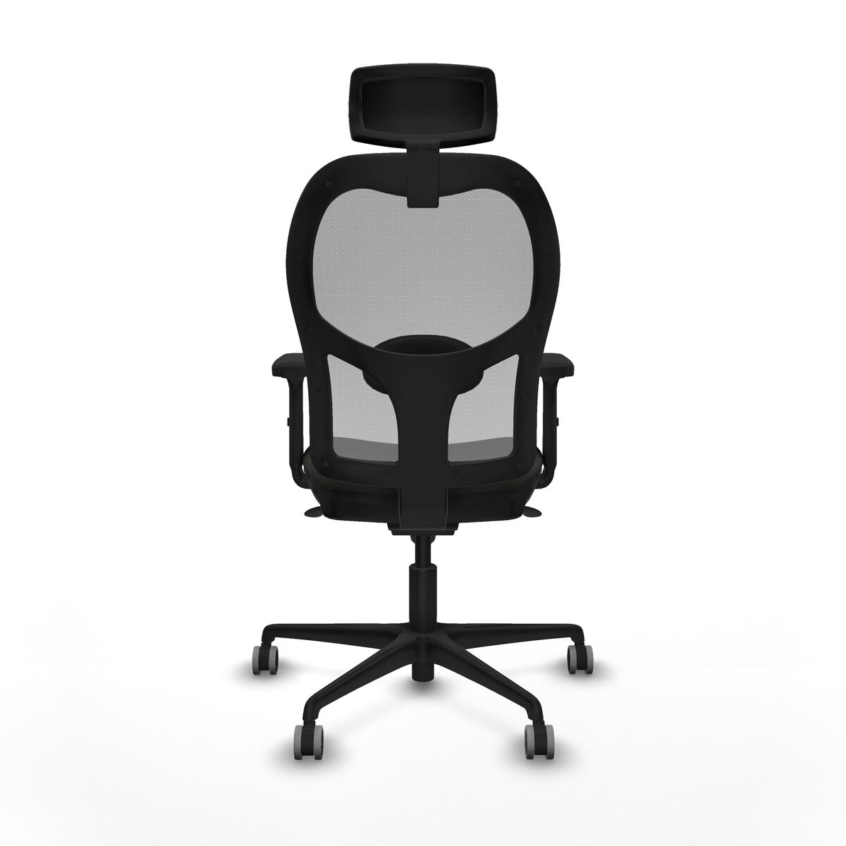 Silla de Oficina con Cabecero Piqueras y Crespo 2D036G2 Negro