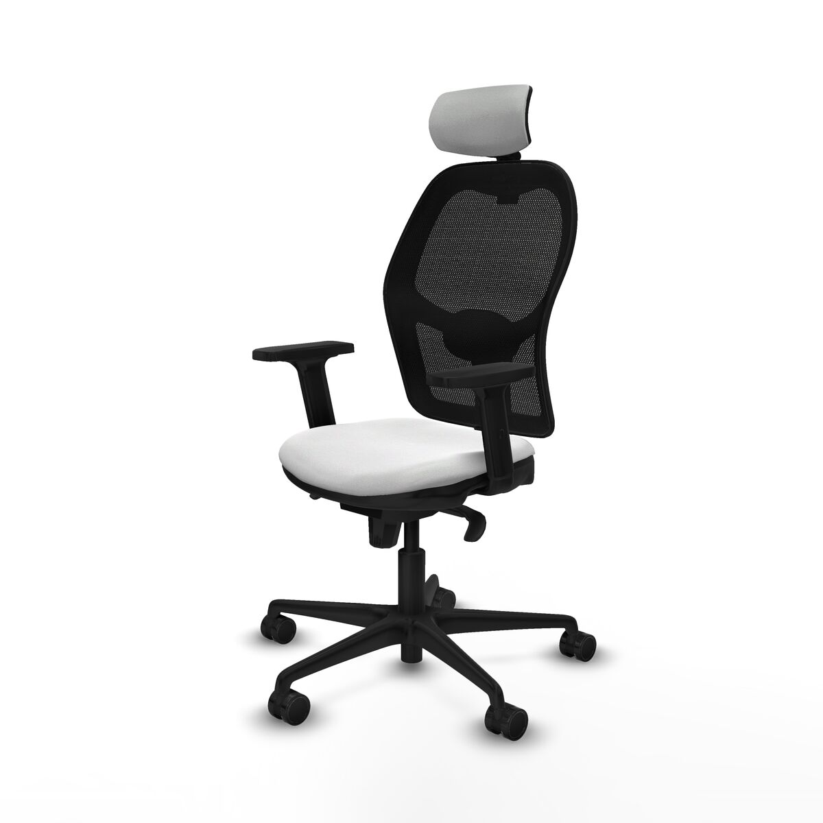 Silla de Oficina con Cabecero Piqueras y Crespo 2D036N2 Blanco